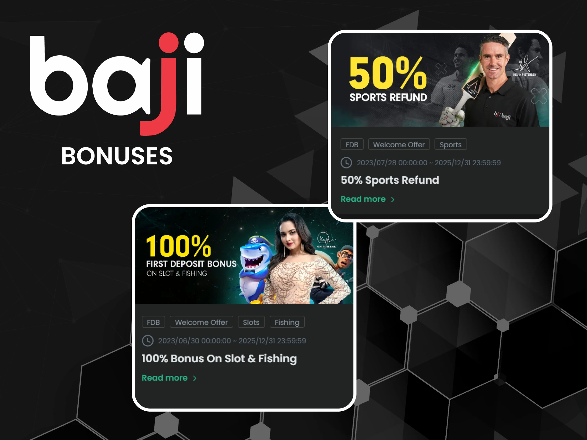 By replenishing your deposit you receive bonuses from Baji.