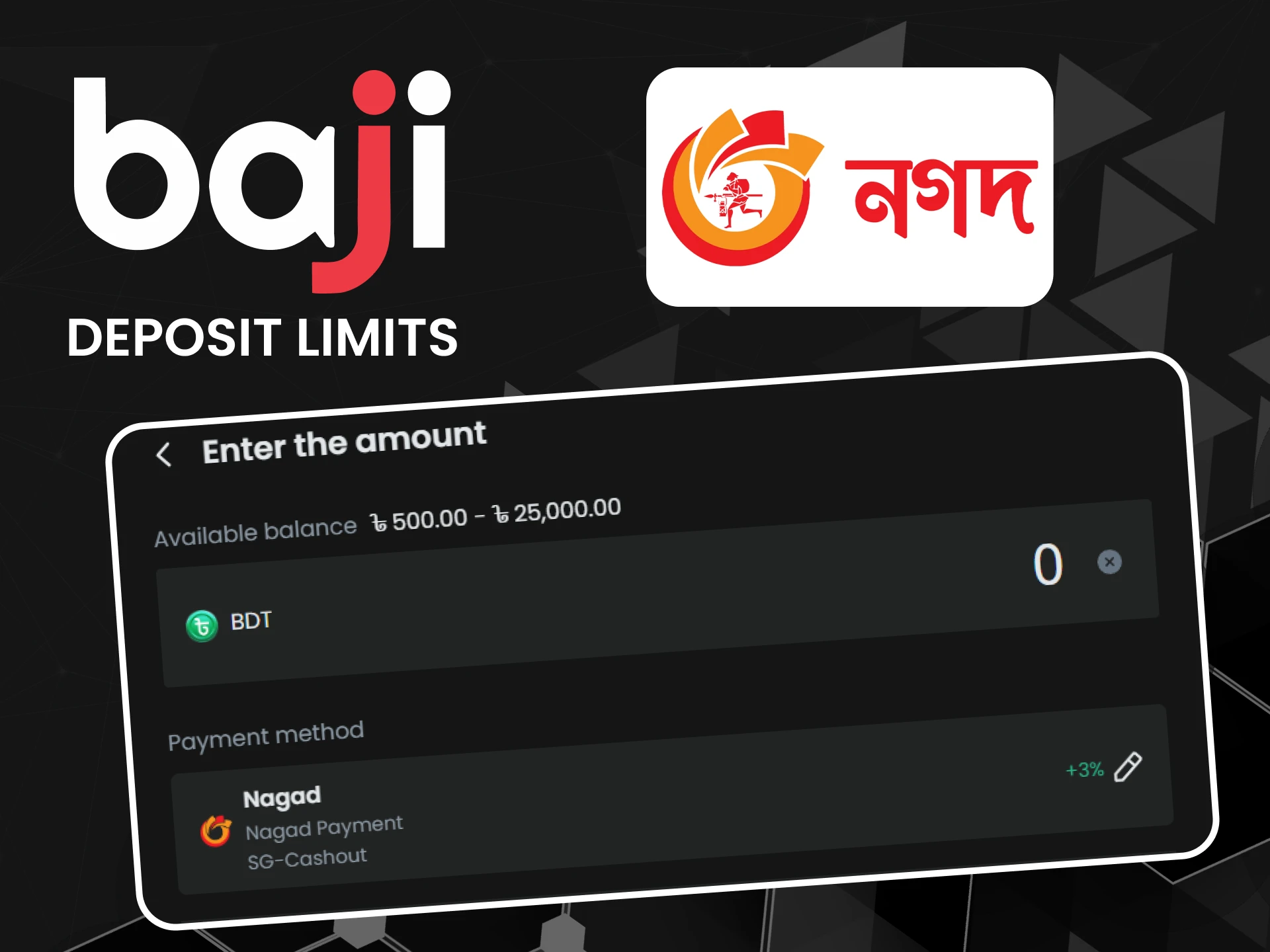 Baji Nagad Deposit Limits, convenient transactions.